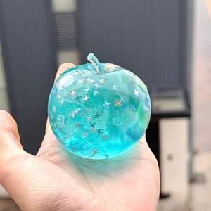 Kawaii Ocean Shell Apple Squishy Maltose Transparent Squeeze Toy Stress Relief Toy Slow Rebound Sensory Toy Moldable Green Apple - Product Image 3