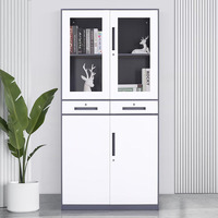 Archivador Metálico con Cajones, Color Gris sobre Blanco, para Oficina u Hogar