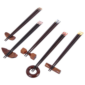 Reposapalillos de madera de estilo japonés, soporte portátil para palillos, para el hogar, cocina, restaurante, vajilla, diseño de color sólido - Product Image 4