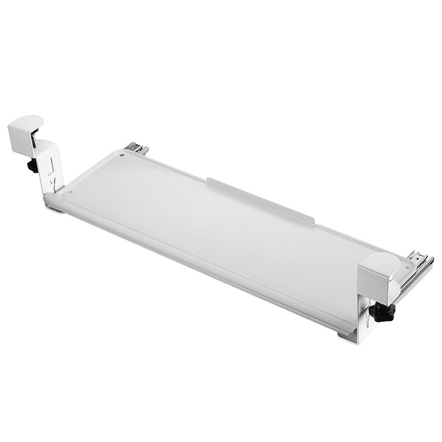 Keyboard Tray Under Desk, Pull Out Keyboard Tray with Heavy-Duty C Clamp Mount, Slide Out Platform Computer Drawer