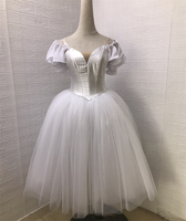 Robe de ballet professionnelle pour adultes et enfants Nouvelle robe en tulle romantique blanche pour filles Performance Wear-Taille 7