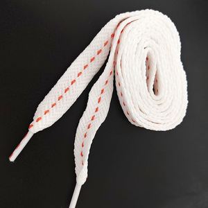 Lacets larges de 15 mm avec point de jonction central et ligne rouge en sangle de polyester - Product Image 3