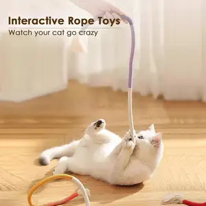 लवपॉ हॉट सेलिंग इंटरैक्टिव बिल्ली रस्सी खिलौने सिल्वरवाइन फ्रूट कैट बाइट रस्सी खिलौना पीसने वाले दांत बिल्ली काटने वाली रस्सी खिलौना के साथ