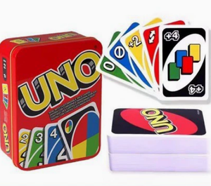 Jeu de cartes classique rouge très populaire, jeu de cartes double face Happy, ensemble de cartes de fête décontractées classiques Uo dans une boîte en fer - Product Image 4