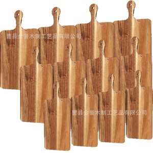 Acacia Wood Cutting Board Double Sided Steak Pizza <b>Tray</b> Irregular Shape Household Tableware Solid Color - Product Image 4