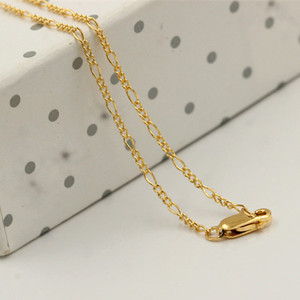 Gp Chúng Tôi Figaro Chuỗi Vòng Đeo Tay Vòng Cổ 3 + 1 Liên Kết Chuỗi Mỏng Xếp Chồng Lên Nhau Lớp 14K Vàng Đầy Đồ Trang Sức Vĩnh Viễn Chuỗi Bán Buôn - Product Image 5