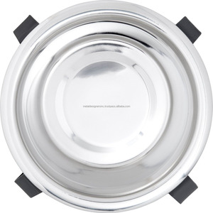 Échantillon gratuit Bol d'alimentation surélevé automatique en acier inoxydable pour animaux de compagnie, support rond en métal pour chats et chiens - Product Image 3