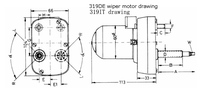 Moteur d'essuie-glace 319IT pour tracteur 12V 24V 1,8 nm pour Fiat-agri Massey-Ferguson Renault Agri Same Valmet Équipement agricole