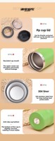 Gobelet isotherme créatif et portable en forme de canette de 14 oz pour bière et cola ; en acier inoxydable 304 à double paroi sous vide