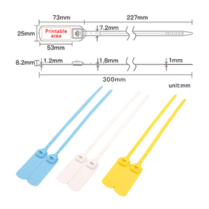 YC-L016 Sigilli in Plastica PP/PE Antifurto Personalizzabili con Codice a Barre, 300mm, Tensione 350N, Asta 7.2mm per Logistica e Bagagli - Product Image 4