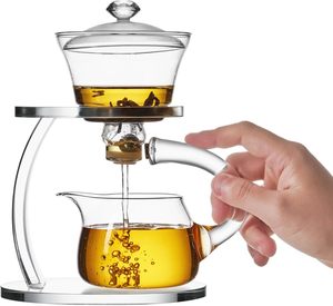 La théière en verre borosilicate 2-en-1 à conception automatique peut infuser n'importe quel thé parfait pour la détente à la maison et le bureau - Product Image 1