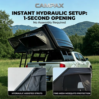 Tente de toit rigide en ABS, garantie 5 ans, imperméable, 4 personnes, double couche, 4 saisons, une chambre, protection solaire UV50+, montage rapide
