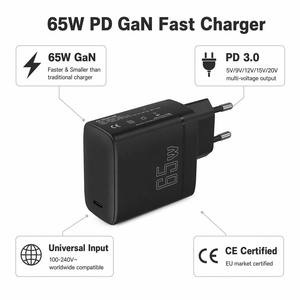 <span class=keywords><strong>Cargador</strong></span> USB C PD Compacto GaN de 65W con Certificación OEM CE ROHS UKCA ETL CCC, Adaptador de Corriente de Carga Rápida para Múltiples Dispositivos, para el Mercado de la UE, EE. UU., Reino Unido y China - Product Image 2