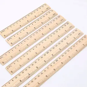 Bview Art 15/20/30 CM Student Straight Wood Rulers school Office Measuring Ruler