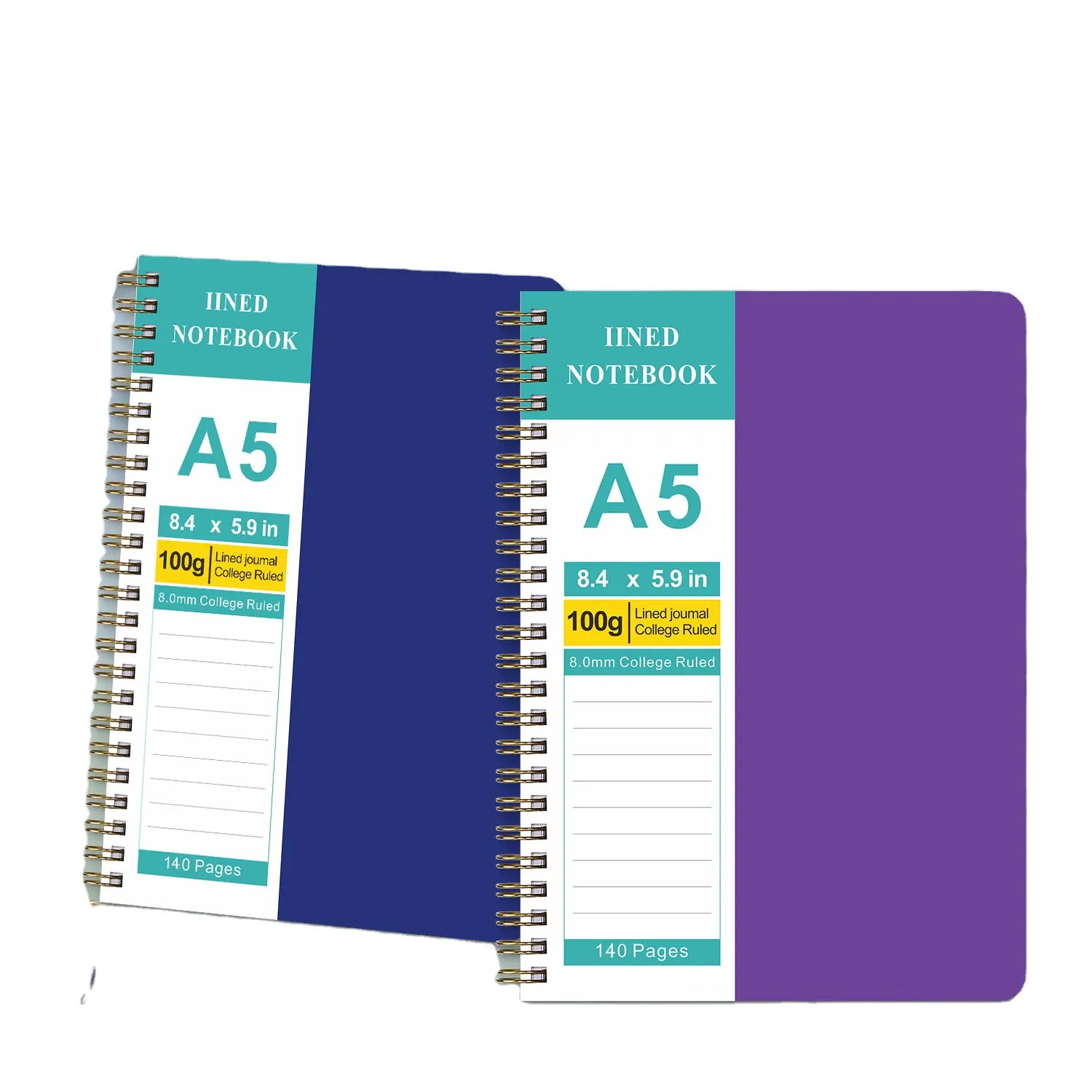 Juego de regalo personalizado A5 espiral personalizable diario personalizado escuela venta al por mayor diarios promocional A4 cuaderno con logotipo