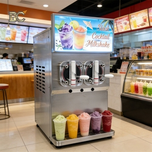 เครื่องทำน้ำแข็งปั่นแบบสองถัง ขนาดเชิงพาณิชย์ 100 ลิตร/ชั่วโมง |   เครื่องทำเครื่องดื่มเย็นขายดีอันดับต้นๆ สำหรับอุปกรณ์เครื่องดื่มโทโนแมท - Product Image 1