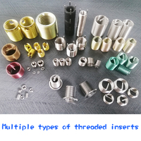 High Quality M3*0.5 ISO Metric Standard 304 Stainless Steel Thread Insert Wire Tailless Screw Sleeve CNC Turning Process for
