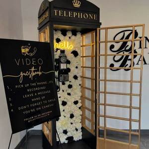 Cabina de teléfono blanca Libro de visitas de audio Teléfono Cabina de teléfono de boda de Londres para decoración de eventos de boda Video Libro de visitas Tubo de correo electrónico - Product Image 2
