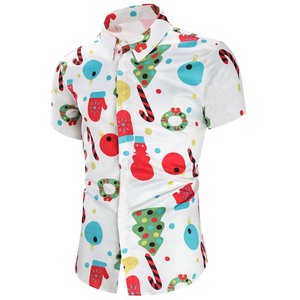 เสื้อเชิ้ตแขนสั้นผู้ชายลายคริสต์มาส HP 2024 รุ่น New Year Button Down Santa Vacation รหัสสินค้า CSFM-001 - Product Image 6