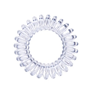 Coletero Transparente de 4cm con Diseño de Cable Telefónico, Accesorio para el Cabello Estilo Coreano, Tamaño Pequeño, Uso Casual - Product Image 4