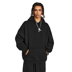 Felpa con Cappuccio Premium in Cotone Pesante da Uomo, Stampa Personalizzata, Oversize, <span class=keywords><strong>Stile</strong></span> Vintage, Tinta Unita, Produzione OEM - Product Image 1