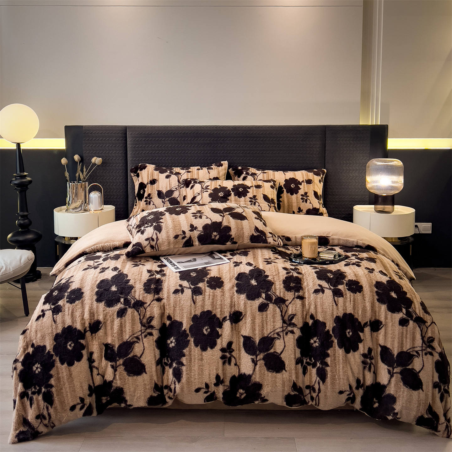 Ensemble velours-Vintage Flower Shadow