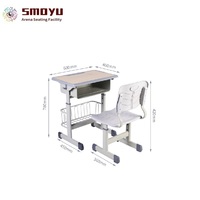 Conjunto de Silla y Escritorio Ergonómico Ajustable en Altura para Niños, Estructura de Acero de 3 Etapas, Doble Almacenamiento, para Escuela, Hogar y Estudio, Venta al Por Mayor