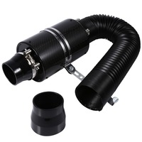 Kit de boîte d'admission d'air en fibre de carbone à haut débit Yomiracing, état neuf, ajustement universel, filtre à air de voiture modifié, accessoires de voiture