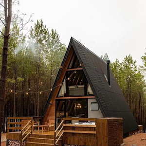 Cabaña Triangular de Madera de Diseño Moderno, Estructura de Acero Resistente a la Intemperie para Vivir Durante Todo el Año - Product Image 3