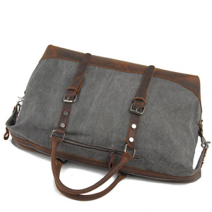 Customized High Quality Vintage Canvas Durable Large Capacity Travel Canvas Tote <strong>Bag</strong> Canvas <strong>Duffle</strong> <strong>Bags</strong> for Men - Product Image 4