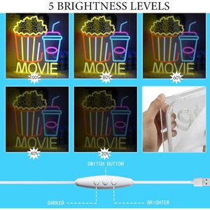 Letreros de neón LED para interiores, luz ambiental colgante, letrero de cine, decoración de pared, luz indicadora de entrada, letrero luminoso - Product Image 3