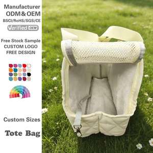 Bolsas Personalizadas para Mascotas con Logotipo Personalizado, Bolsa de Transporte Resistente de Lona de Algodón Blanco - Product Image 2