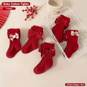 Collant per bambini primavera/autunno neonati bambino primo compleanno calze natalizie cina <span class=keywords><strong>rosso</strong></span> <span class=keywords><strong>Leggings</strong></span> fiocco <span class=keywords><strong>Leggings</strong></span> da ragazza - Product Image 1