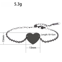 Bracelet avec pendentif en forme de cœur en acier inoxydable Ywyougang, personnalisable avec gravure, multicolores pour femmes et filles, à porter au quotidien et en cadeau