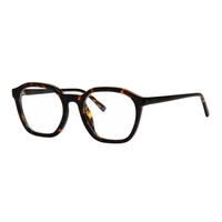Nuevas gafas ópticas unisex de acetato poligonal de moda con montura completa cuadrada, cómodas y de alta calidad para adultos, para todo tipo de rostro.