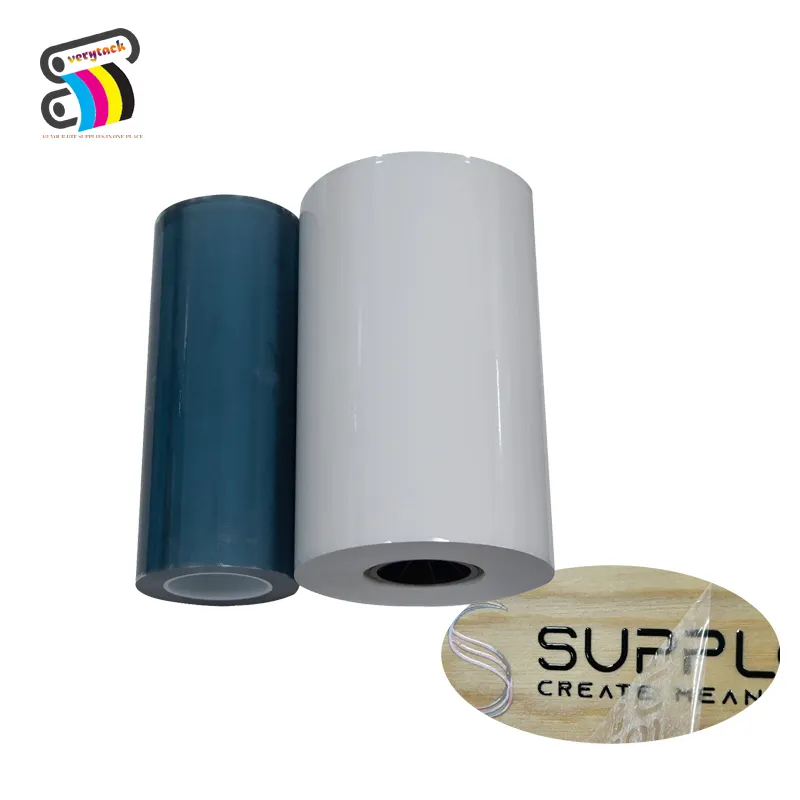 Rolo de papel UV DTF AB personalizado A3 A4 e filme PET adesivo de transferência de calor de baixa temperatura para impressora digital UV DTF