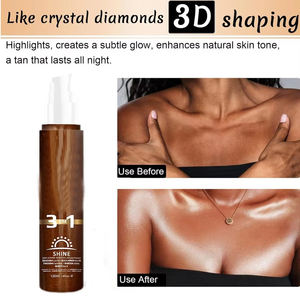 MLM Logotipo Privado Natural Organic Corpo Seco Shimmer Oil Spray Bomba Golden Bronze Tan Perfume Oil Óleo Essencial - Product Image 2