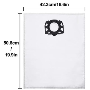 Bolsa para polvo de aspiradora de 42,3 cm x 50,6 cm, compatible con Karcher WD4 WD5 MV4 MV5 MV6, material de fibra para uso doméstico - Product Image 1
