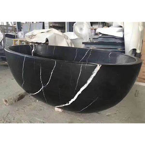 Newstar Freistehende Badewanne aus Naturweißem Marmor Einweich-Badewannen Marmor-Spa-Badewanne Massiver Stein Marmor-Badewanne - Product Image 2