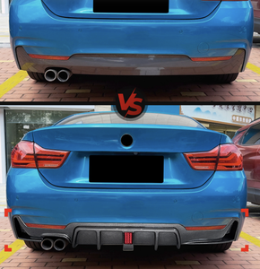 Para <span class=keywords><strong>BMW</strong></span> <span class=keywords><strong>Serie</strong></span> 4 F32 F33 F36 2014-2020, Estilo MP, Fibra de Carbono, Negro Brillante, Alerón Delantero, Faldones Laterales, Alerón Trasero FEIXIAN - Product Image 6