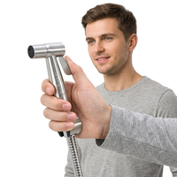 Pulvérisateur de bidet portable multifonctionnel avec tuyau à pression d'eau réglable, kit de lavage féminin et pour animaux de compagnie, pour salle de bain