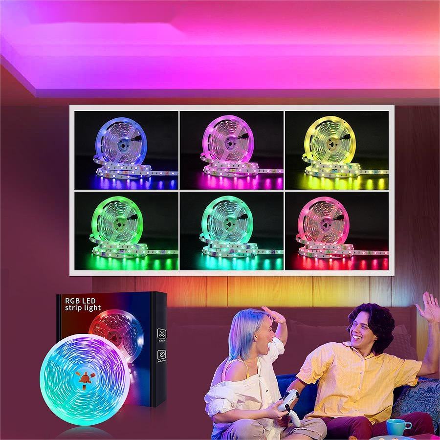 GM-HM016 Smart WiFi LED Strip Lights 5m 10m 30LEDs/M Waterproof RGB 5050 LED Strip Lights Light for Home
