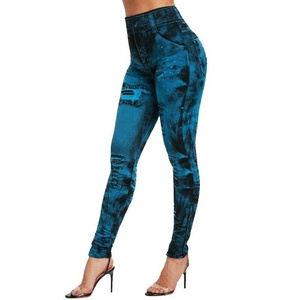 Digital Printing Men's High Quality Selvagio Yoga Leggings-Anti-Bacterial Breathable SEAMED Elastic Waist 100% Polyester Spandex - Product Image 3