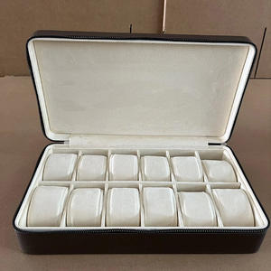 Portable Square Leather Custom Briefcase for Watches Holds 18 Watches High Quality <b>Tool</b> Watch <b>Storage</b> <b>Box</b> - Product Image 2