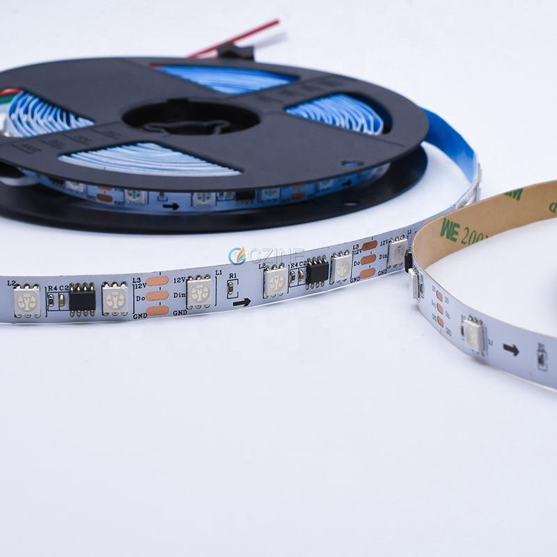 IP65 IP67 IP68 Rating Bright Garage LED Light Strip 5050 RGBIC Ws2811 Addressable Dream Color Chasing Effect Digital LED Strip