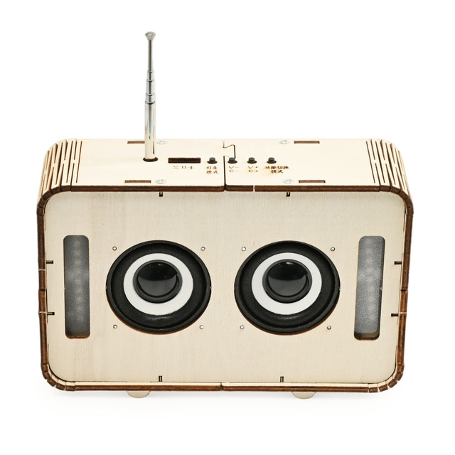 DIY Multifunctional Wood Speaker Kit Science Experiment Electronics Set for 5 to 12 Years STEM Tech Gift for Kids