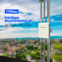 Router AP inalámbrico gigabit de doble banda TODAHIKA 1750mbps para exteriores de largo alcance para redes wifi.