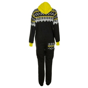 Combinaison de nuit en polaire écologique pour femmes, avec capuche, fermeture éclair, une pièce, avec poches - Product Image 4