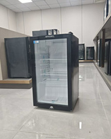 Mini-réfrigérateur à compresseur 110L avec affichage LED, petite vitrine verticale pour bières, boissons et fruits