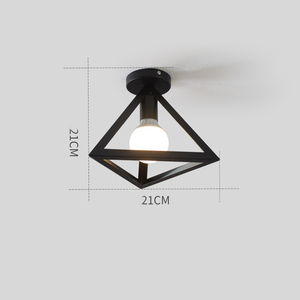 Lámpara de techo LED industrial vintage retro moderna cubierta acrílica con base de hierro para diseño de balcón de oficina en casa - Product Image 5